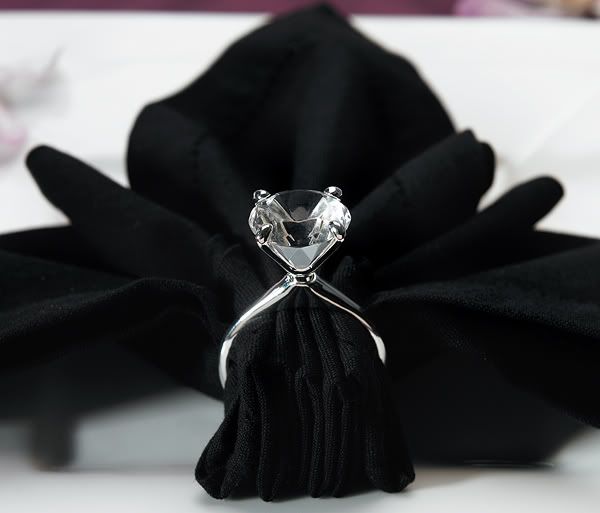It is also possible to find napkin rings to match any style of wedding