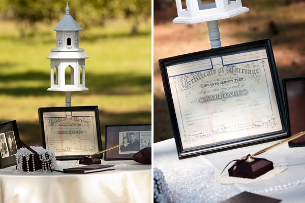 The guest book table Vintage Wedding Ideas Escort Card Table