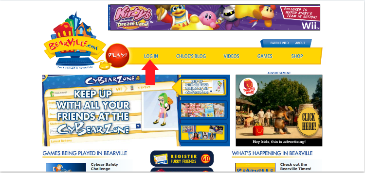 Bearville sign up