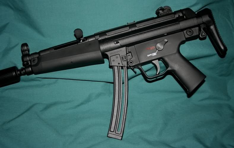 HK MP5 .22 LR Semi-Auto Rifle with Faux Suppressor/Barrel Shroud