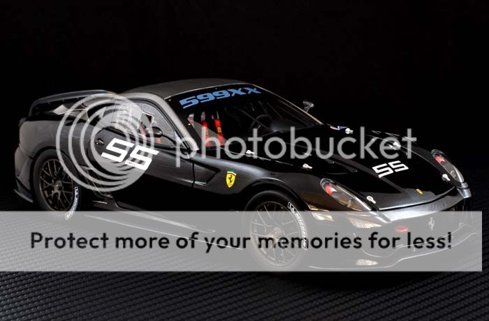 Mattel Hotwheels Elite Ferrari 599XX Black 1 18