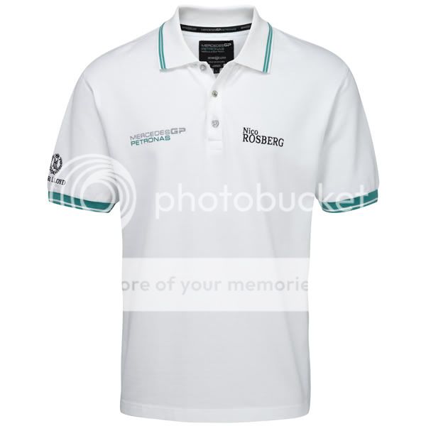 Mercedes GP Petronas F1 Nico Rosberg Polo Shirt White Henri Lloyd 2011 