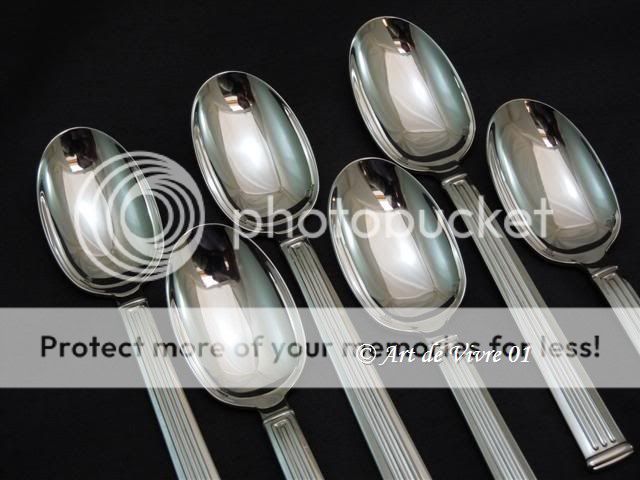 Christofle TRIADE 6 Dessert Spoons, Cuillères à Dessert 17cm  