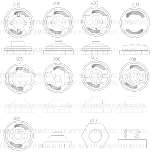 10pcs Fusion Metal Performance Bottom Tips Screws for Beyblade Bottom 